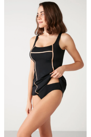 ΜΑΓΙΩ ΓΥΝΑΙΚΕΙΟ ΟΛΟΣΩΜΟ PLEU TANKINI ΜΑΥΡΟ