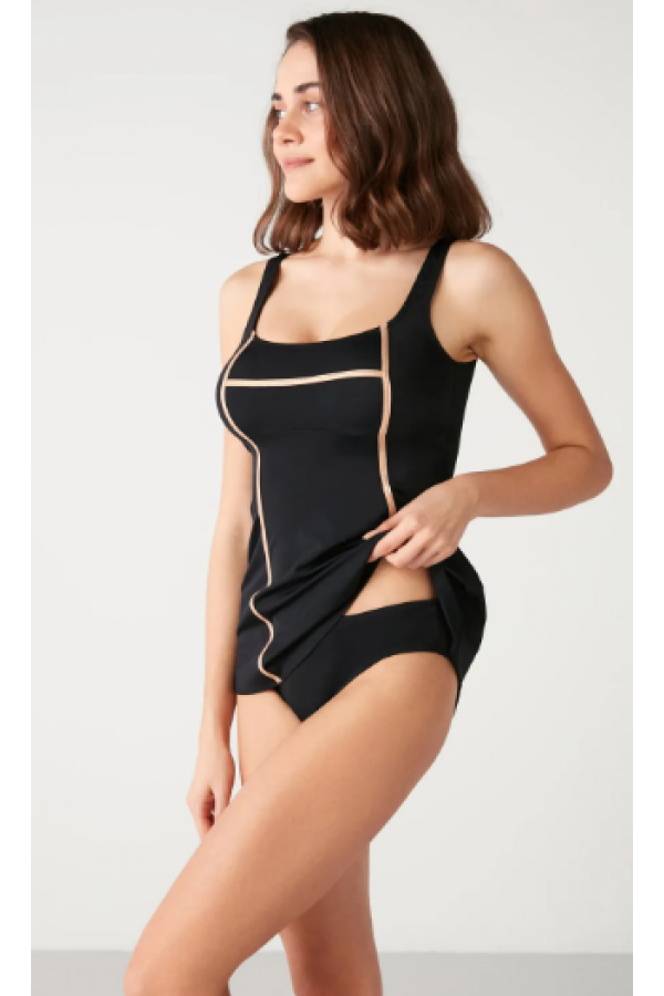 ΜΑΓΙΩ ΓΥΝΑΙΚΕΙΟ ΟΛΟΣΩΜΟ PLEU TANKINI ΜΑΥΡΟ